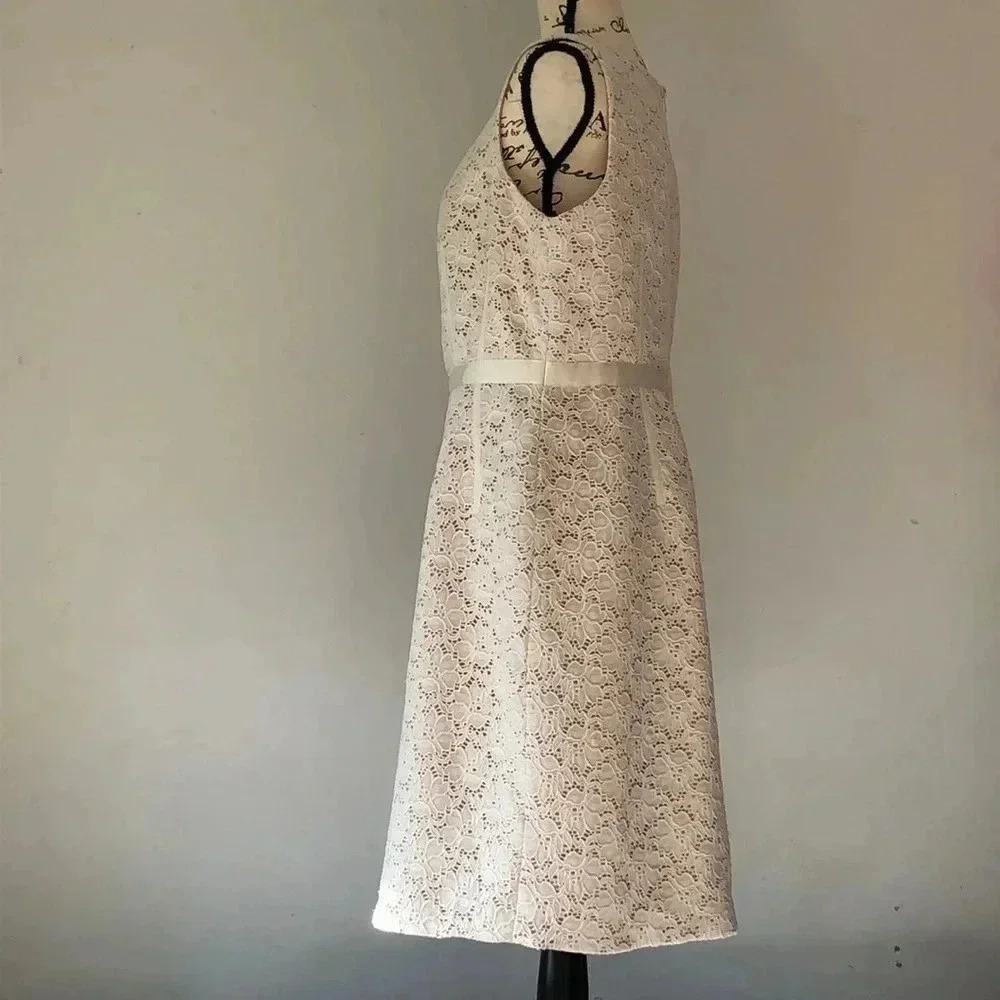 Oleg Cassini Cream Lace Dress - Picture 4 of 9